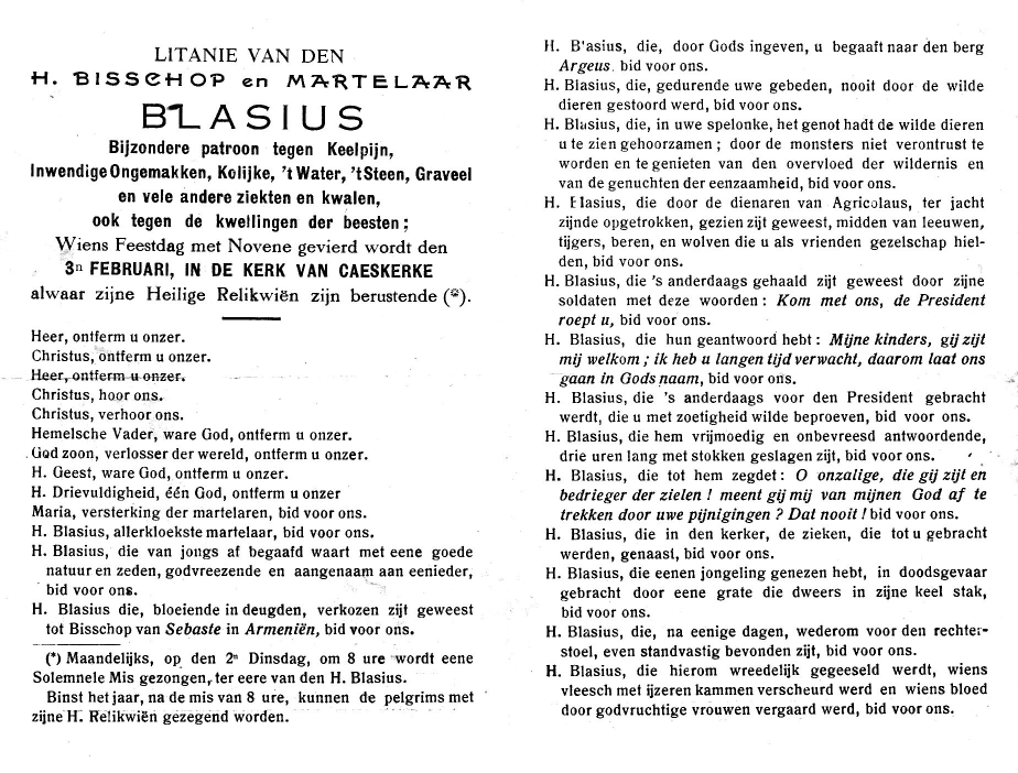 Litanie H Blasius