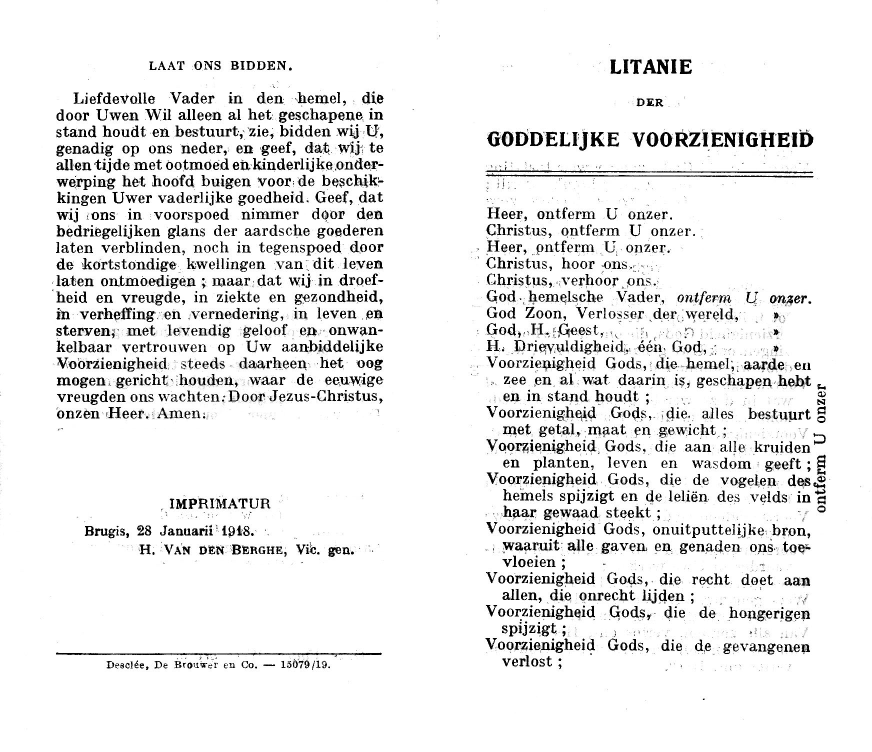 Litanie der Goddelijke Voorzienigheid