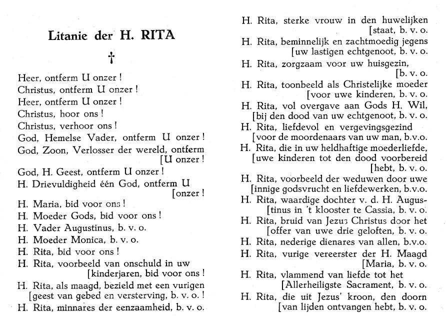 Litanie H Rita van Cascia