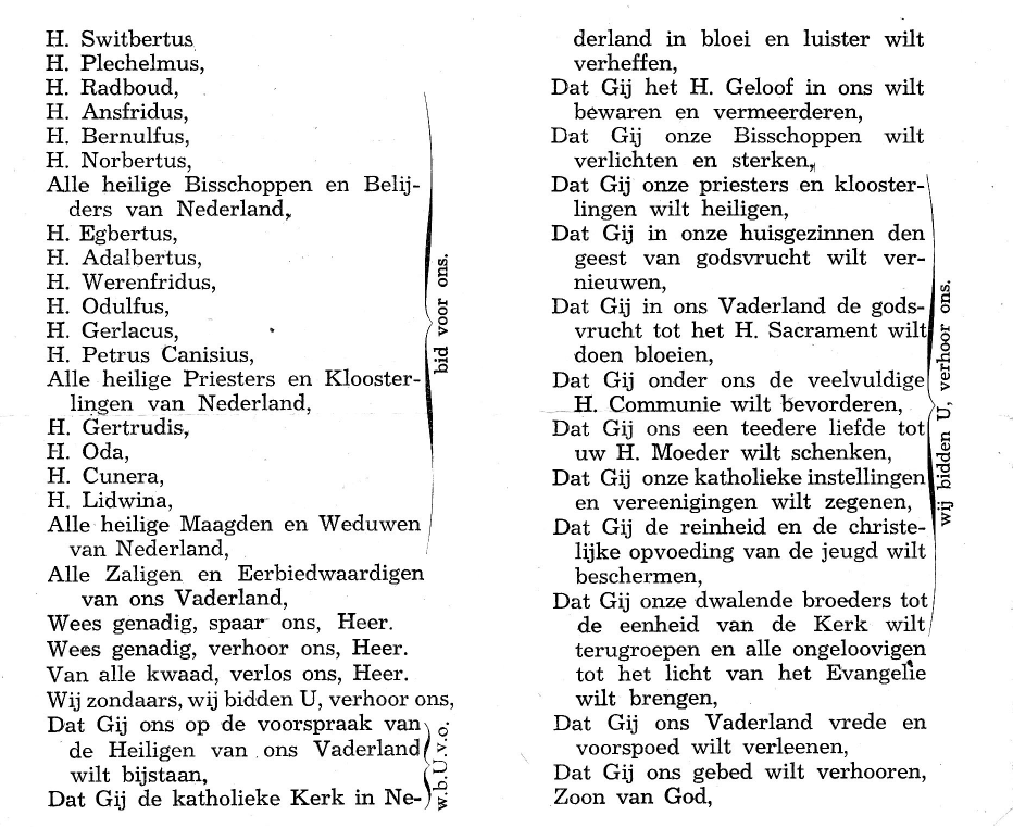 Litanie van de Nederlandsche Heiligen