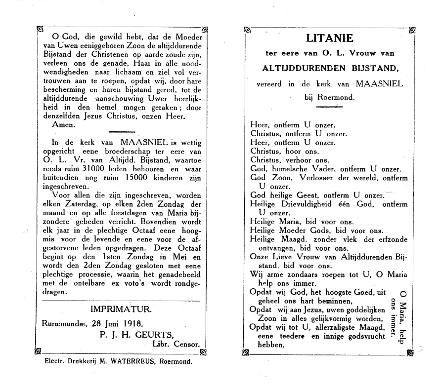 Litanie OLV van Rust