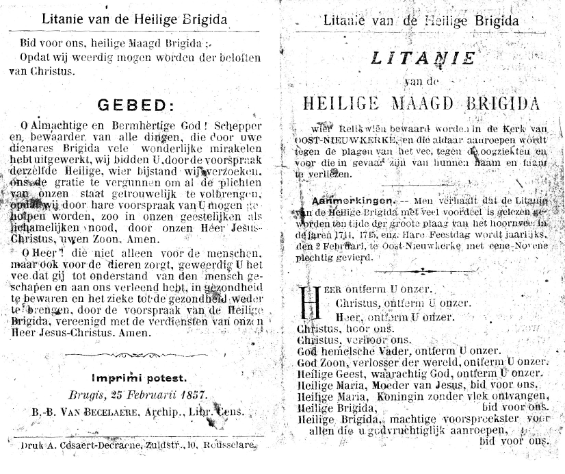 Litanie van de H Maagd Brigida