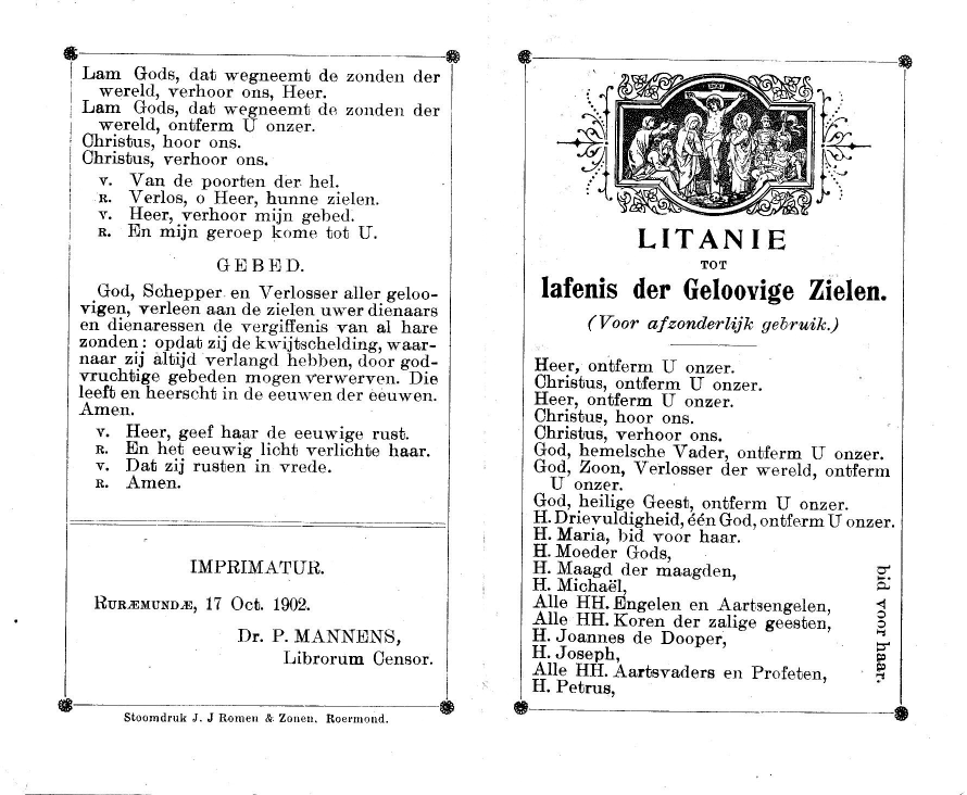 Litanie tot lafenis van de Geloovige Zielen