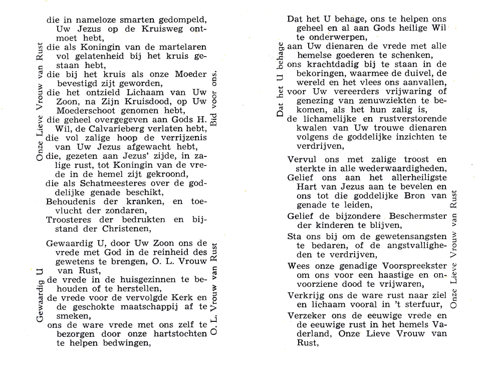 Litanie OLV van Rust