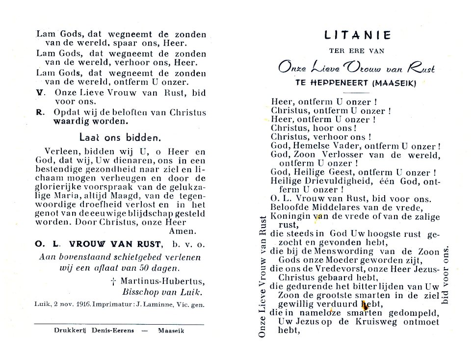 Litanie OLV van Rust