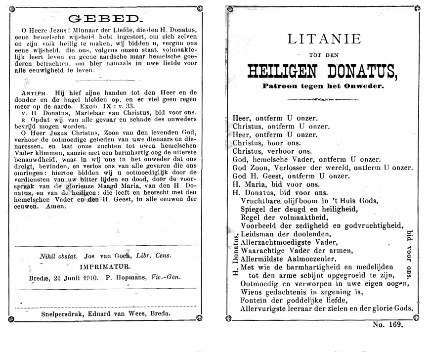 Litanie tot den Heiligen Donatius