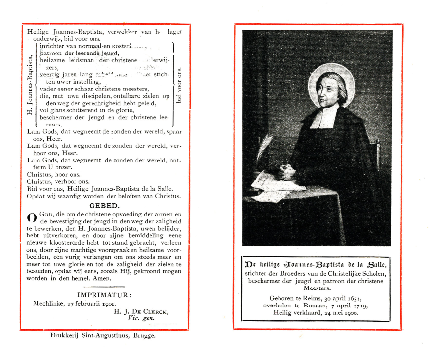 Litanie Joannes Baptista de La Salle