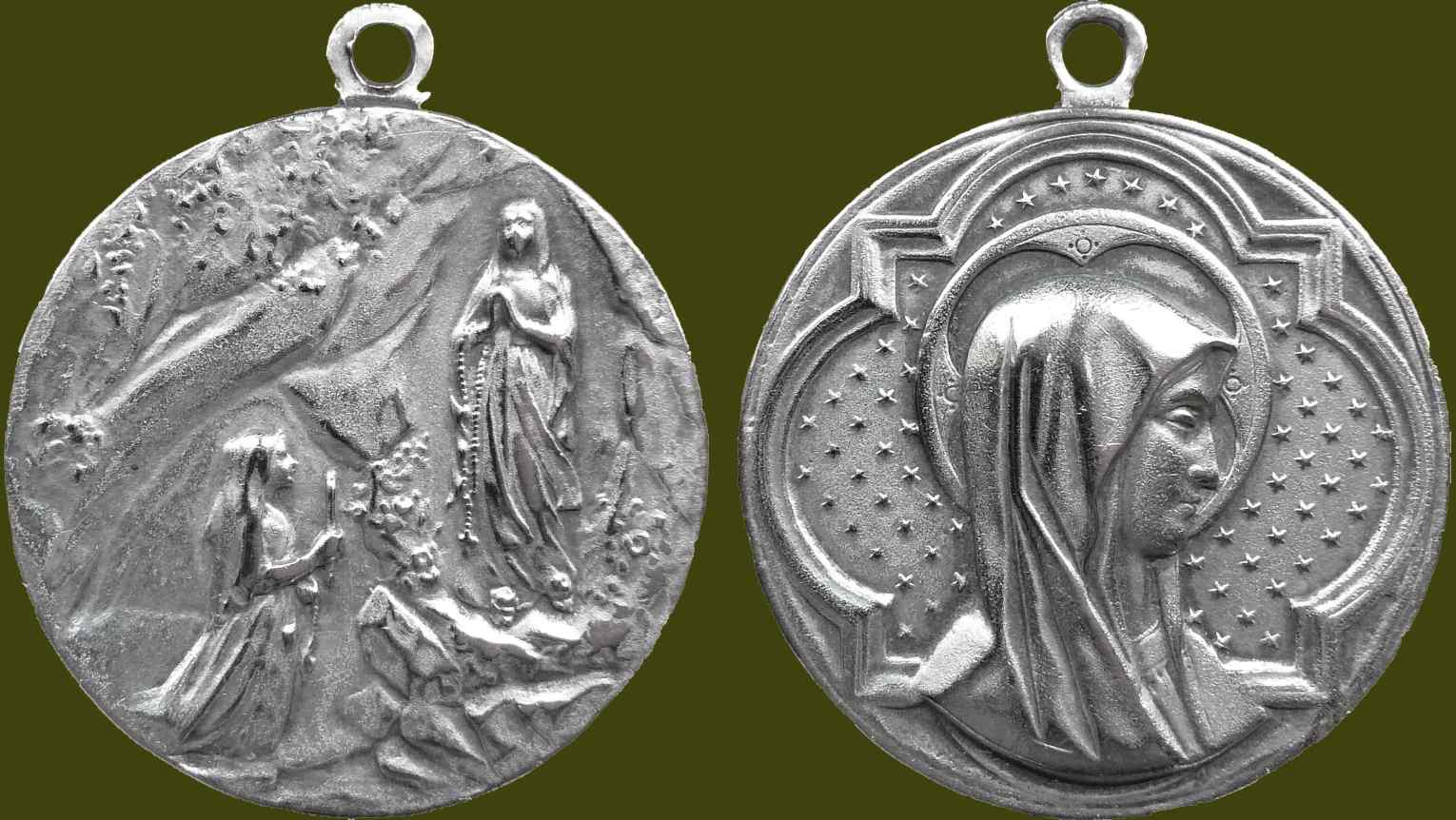 religieuze medaille Lourdes